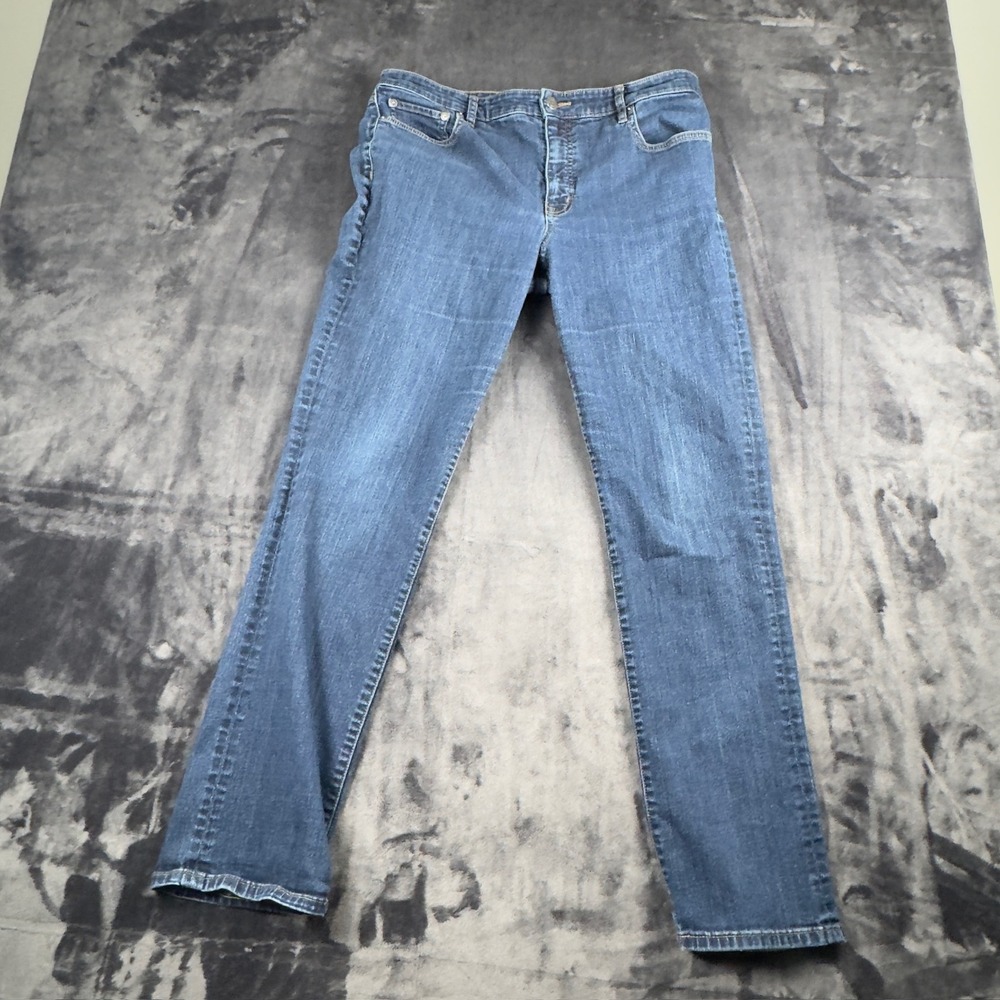 Ralph Lauren Straight Leg Jeans‎ Womens 14 Blue Stretch Denim